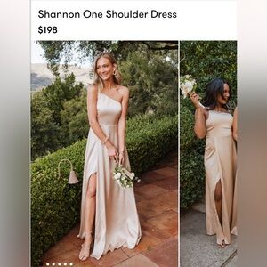 The most flattering champagne bridesmaid dress! Not altered! Excellent condition